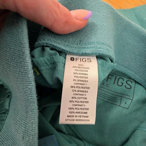 FIGS Callao Utility Jogger Scrub Pants Teal E.A.C. W20SW2009 Small Womens Nurse - Picture 4 of 5